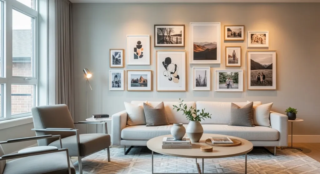 Gallery wall accent ideas for living room