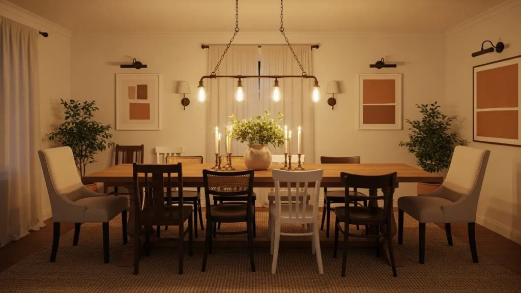 Dining room designed for comfort and conversation