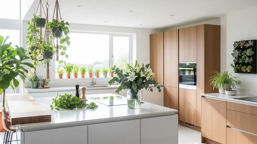 Greenery in Modern Kitchen
