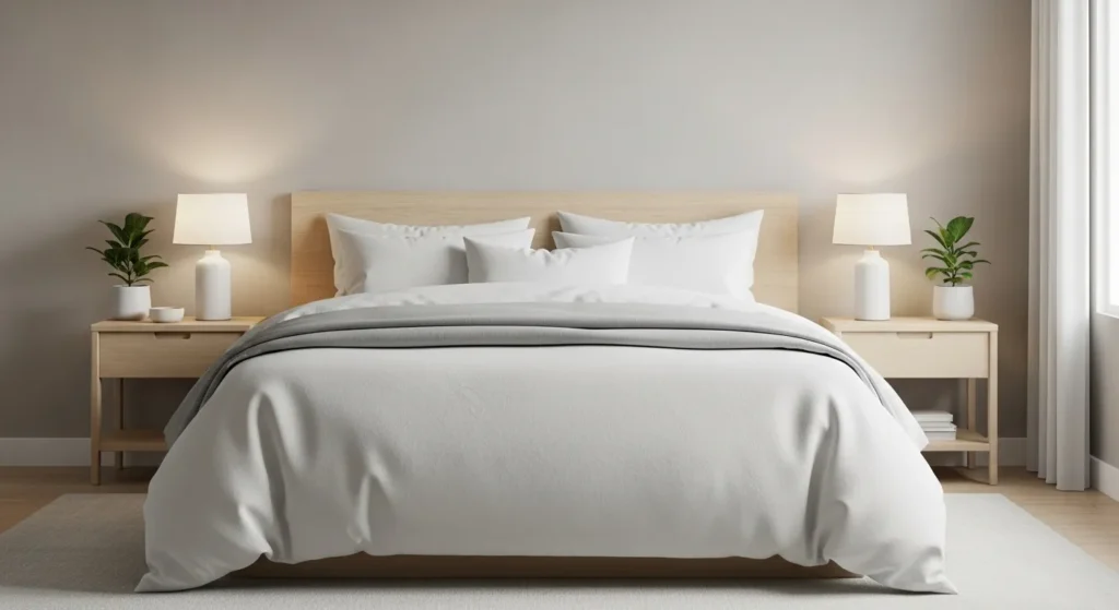 Minimalist bedroom setup for better sleep