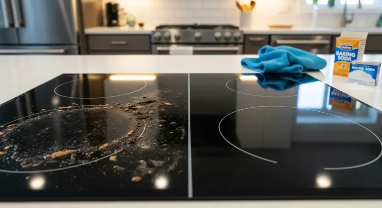 How to clean a glass cooktop and remove burnt-on stains
