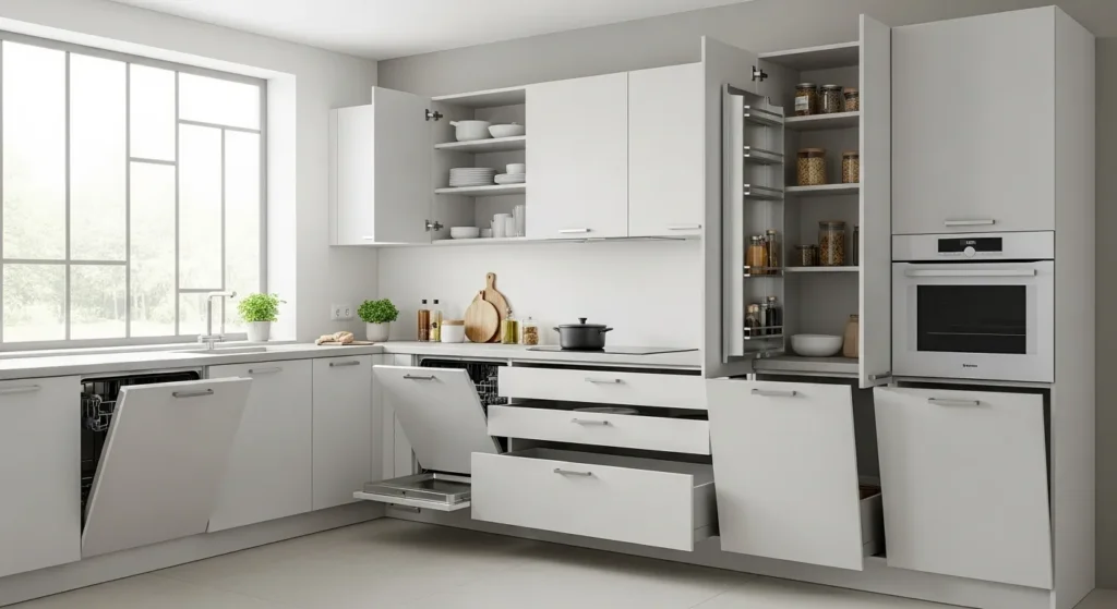 Proper appliance placement without blocking cabinets