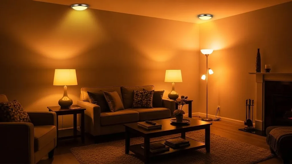 Layered lighting home interior design