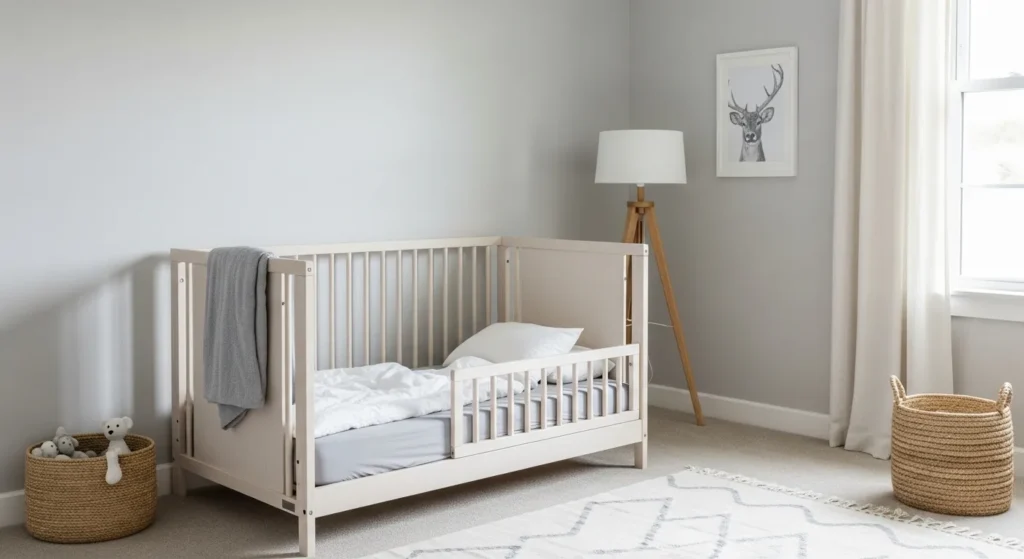 Minimalist nursery that grows with baby