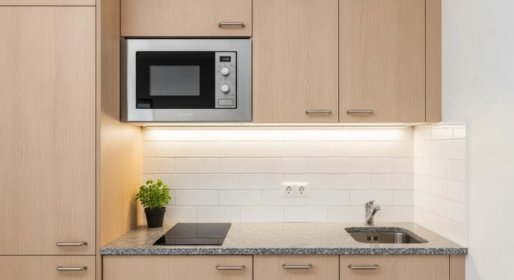 Microwave placement ideas for small kitchens