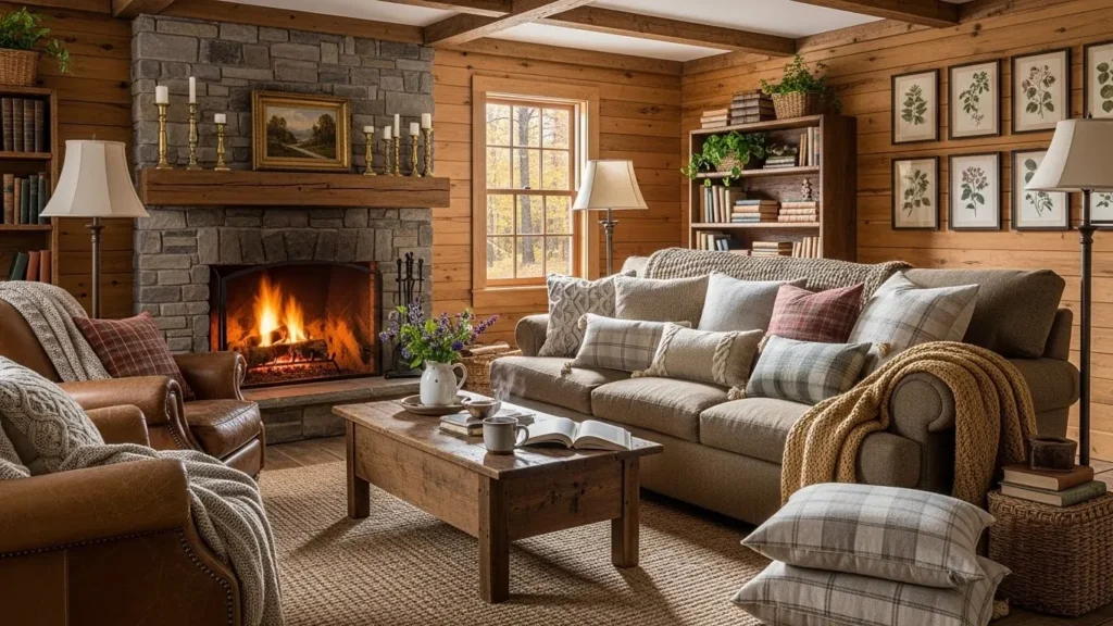 Rustic home decor focused on comfort and coziness