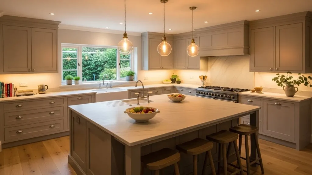 Classic center kitchen island design