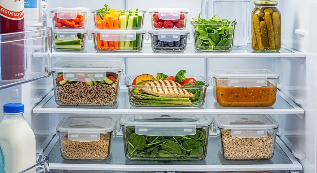 Proper storage for make-ahead dinners in airtight containers