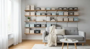 getting organized at home clean clutter-free living room