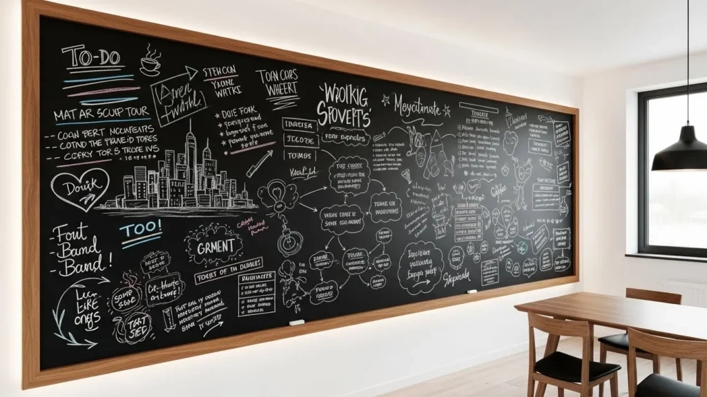 chalk wall aesthetic decor ideas