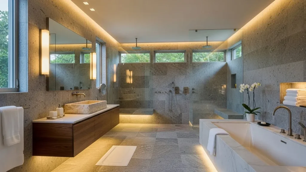 Spa-inspired bathroom interior design