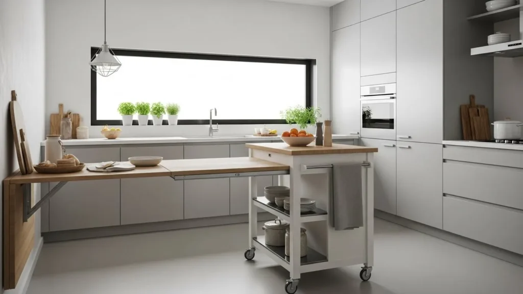 Flexible design in open kitchen