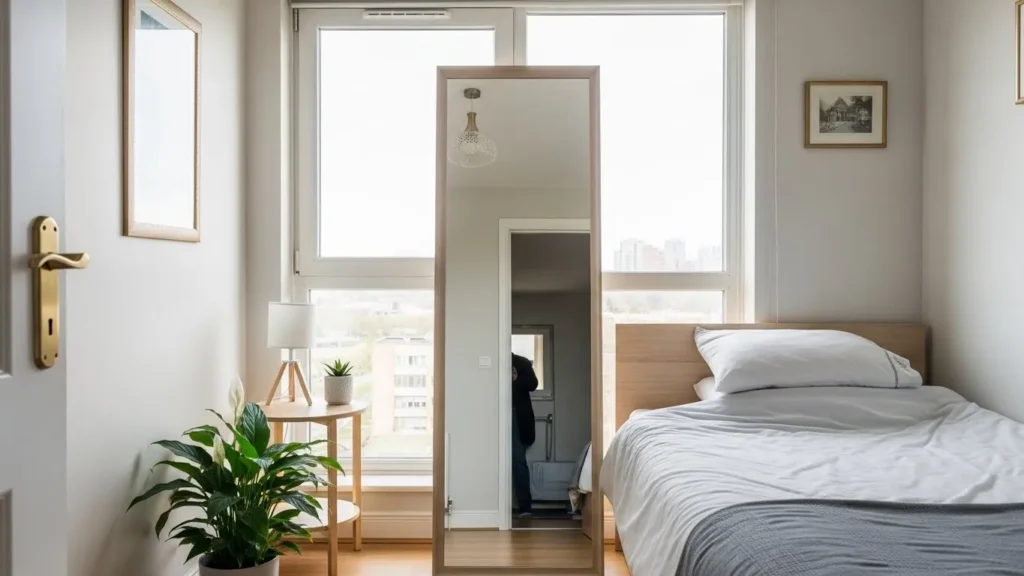 Small bedroom mirror ideas to make a room look larger
