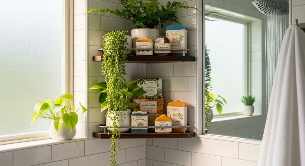 Tropical shower nook