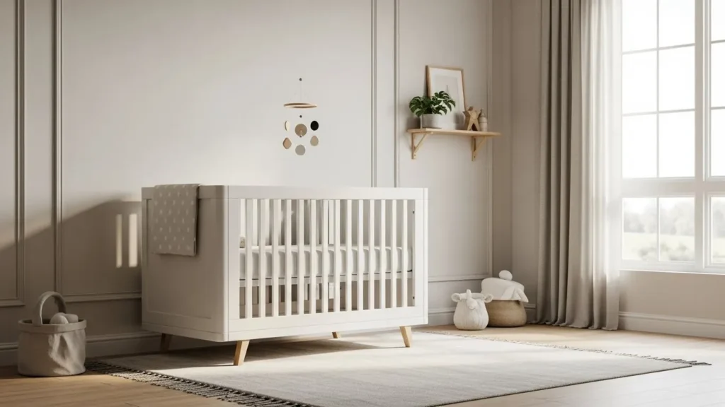 Minimalist nursery ideas with clean and cozy design