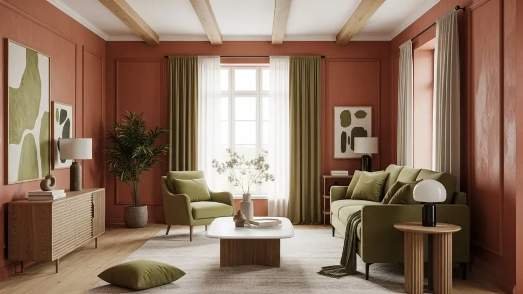 : Earthy color palette home interior design