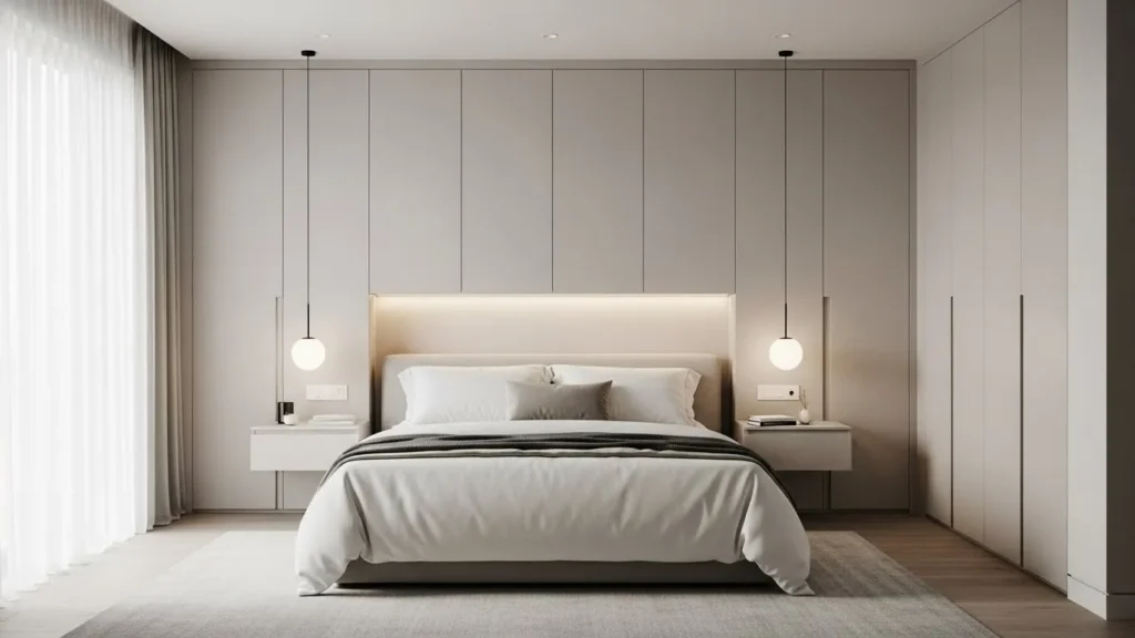 Built-in wardrobe design for master bedroom