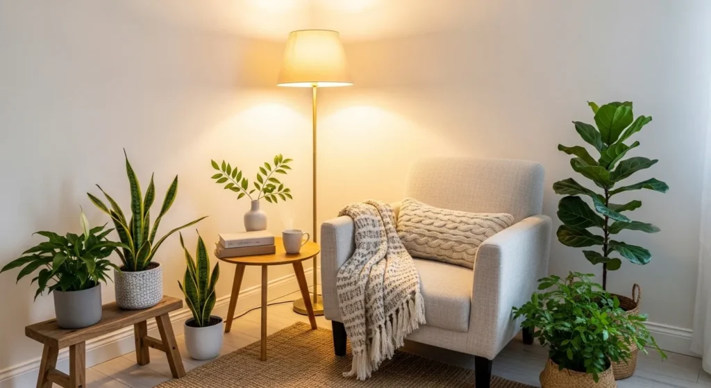 Simple and intentional living space that feels personal