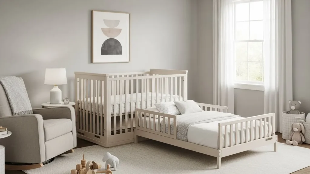 Nursery ideas with convertible crib furniture
