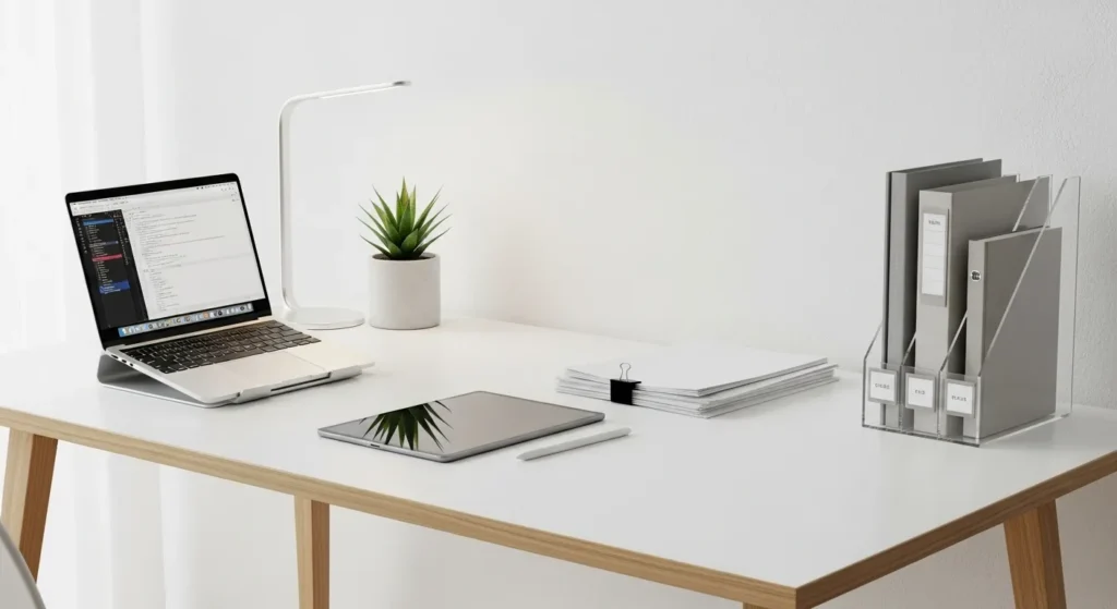 Reducing paper clutter for a more organized workspace