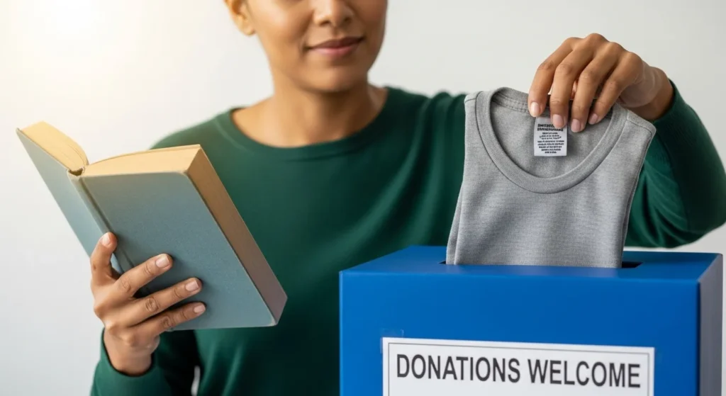 Deciding what to keep and what to donate during decluttering