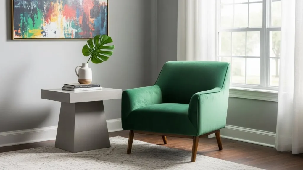 Accent furniture used in modern house interior