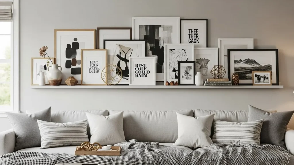 picture ledge wall decor ideas