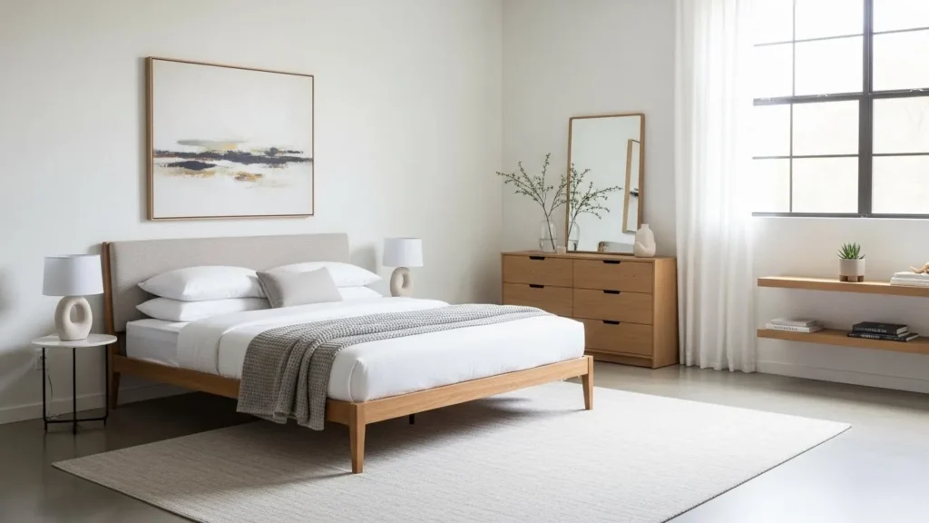 Minimal yet luxurious master bedroom design