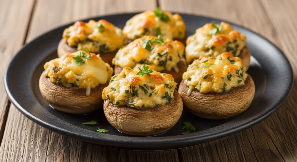 Stuffed mushrooms Christmas appetizer