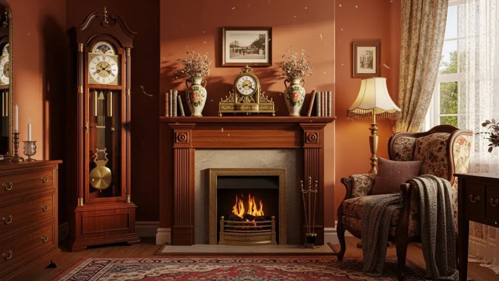 Vintage home decor with antique clocks adding charm and timelessness