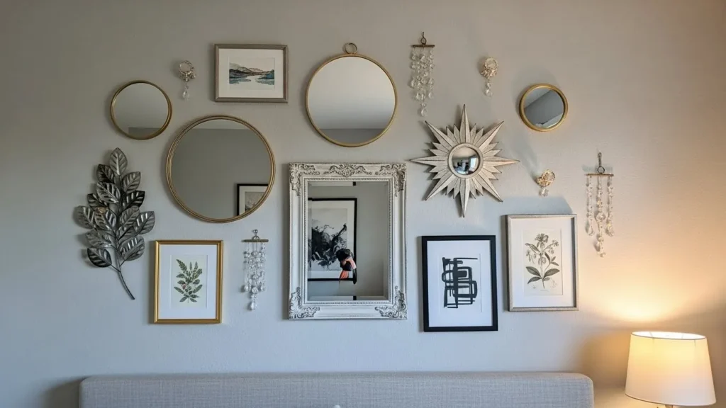 Mirror bedroom gallery wall ideas