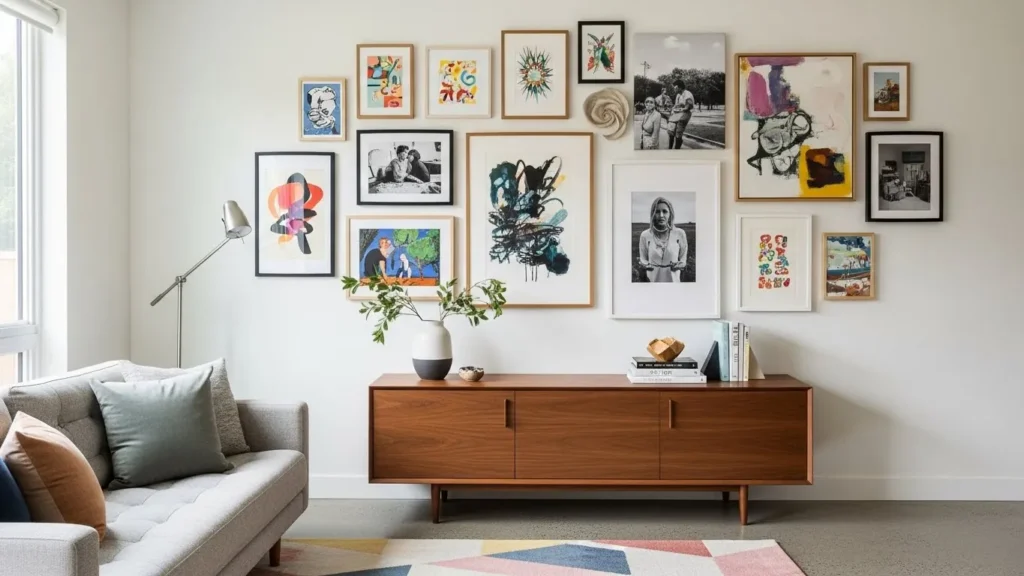 Meaningful wall art in house interior design