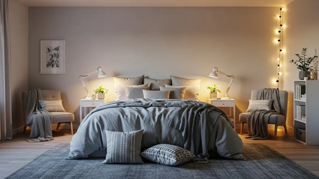 Square bedroom layout design