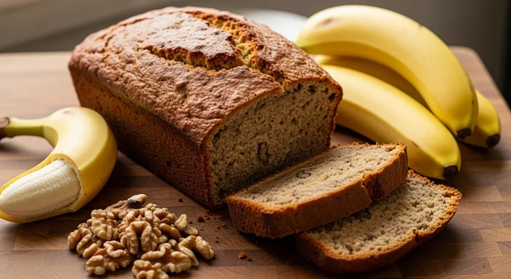 Banana Amish Friendship Bread made with ripe bananas