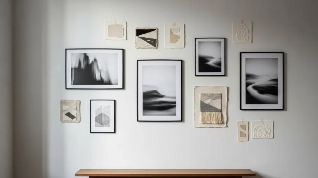 Meaningful wall art in minimalist decor