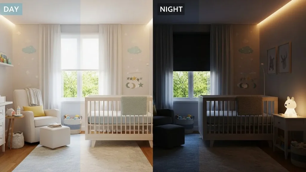 Nursery lighting ideas with adjustable brightness