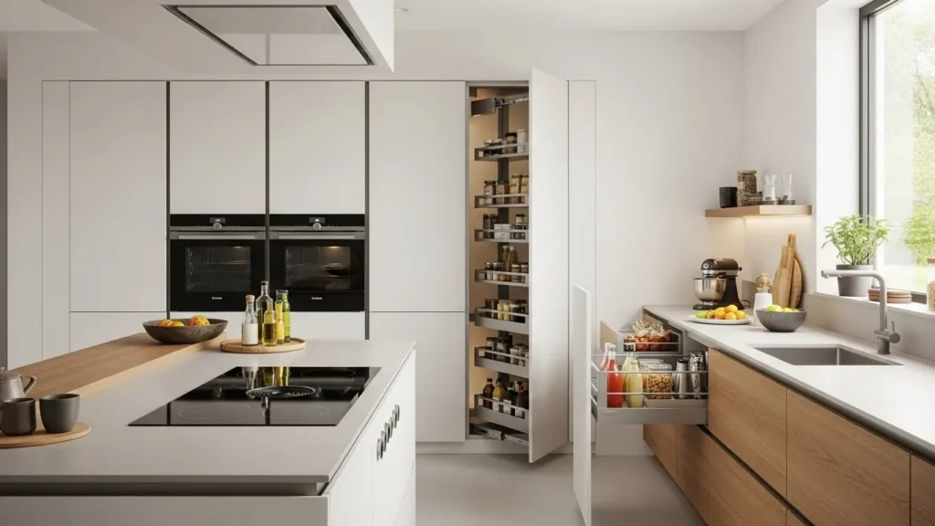 Hidden Storage Modern Kitchen
