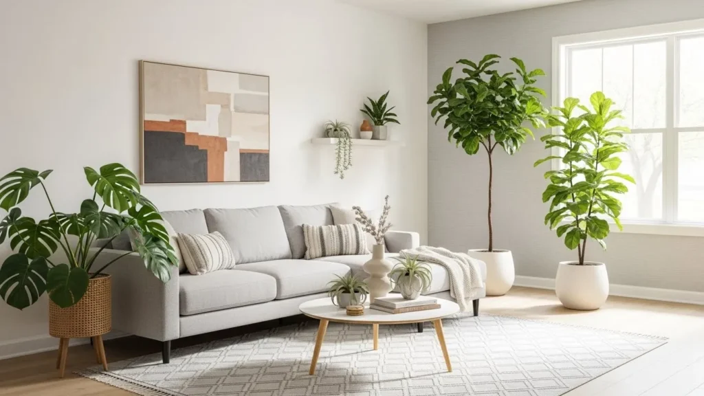 Living room plant décor ideas