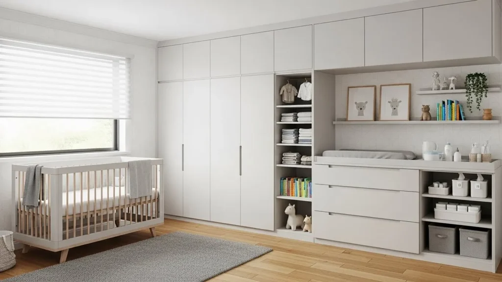 Nursery ideas with built-in storage solutions