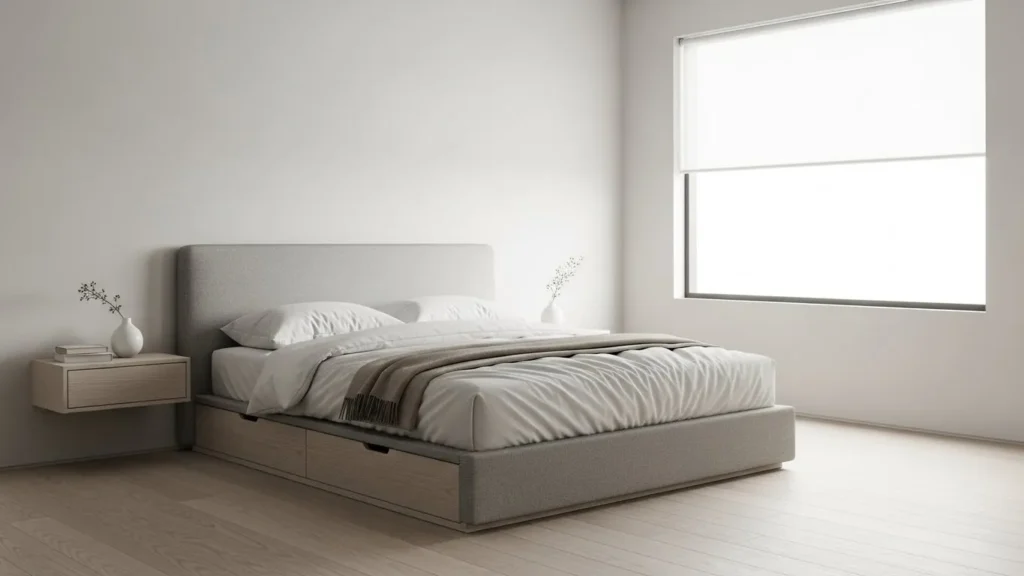 Minimalist bedroom layout idea