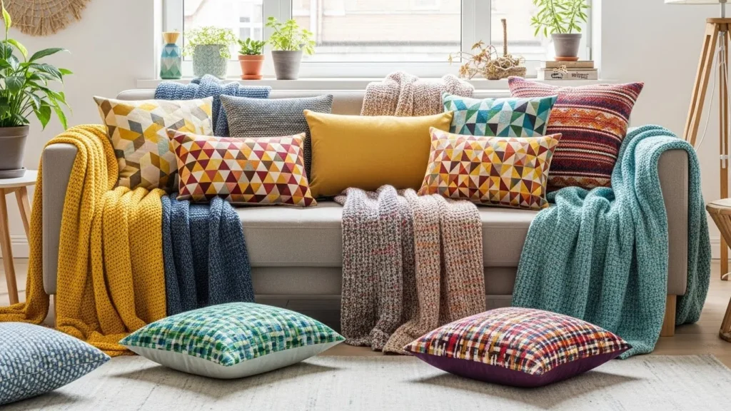 Neutral sofa living room styling ideas