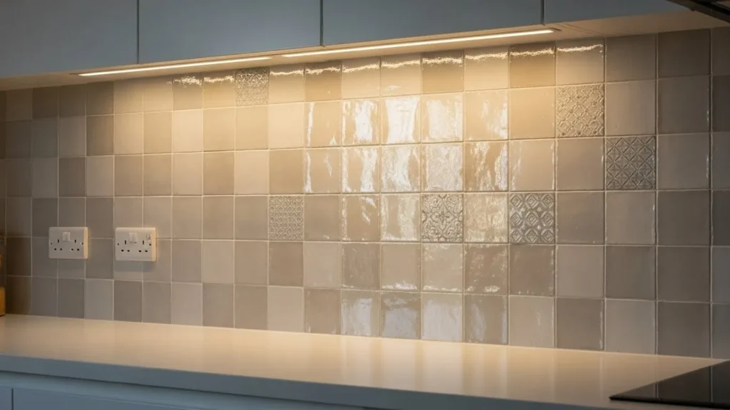 Textured Kitchen Backsplash