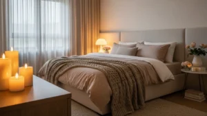 Romantic bedroom ideas with cozy lighting and intimate decor