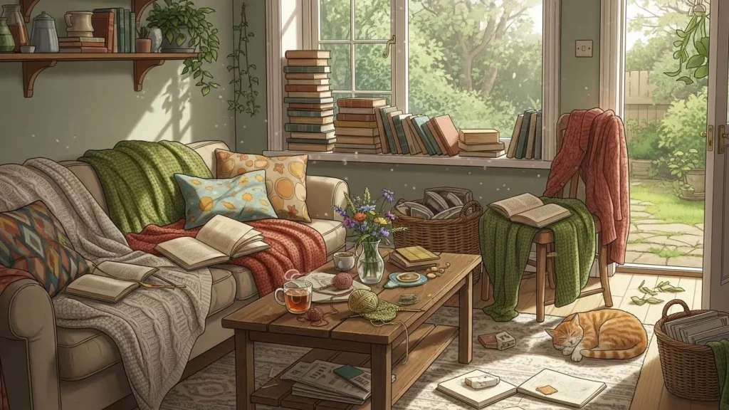 Lived-in cozy cottagecore home decor