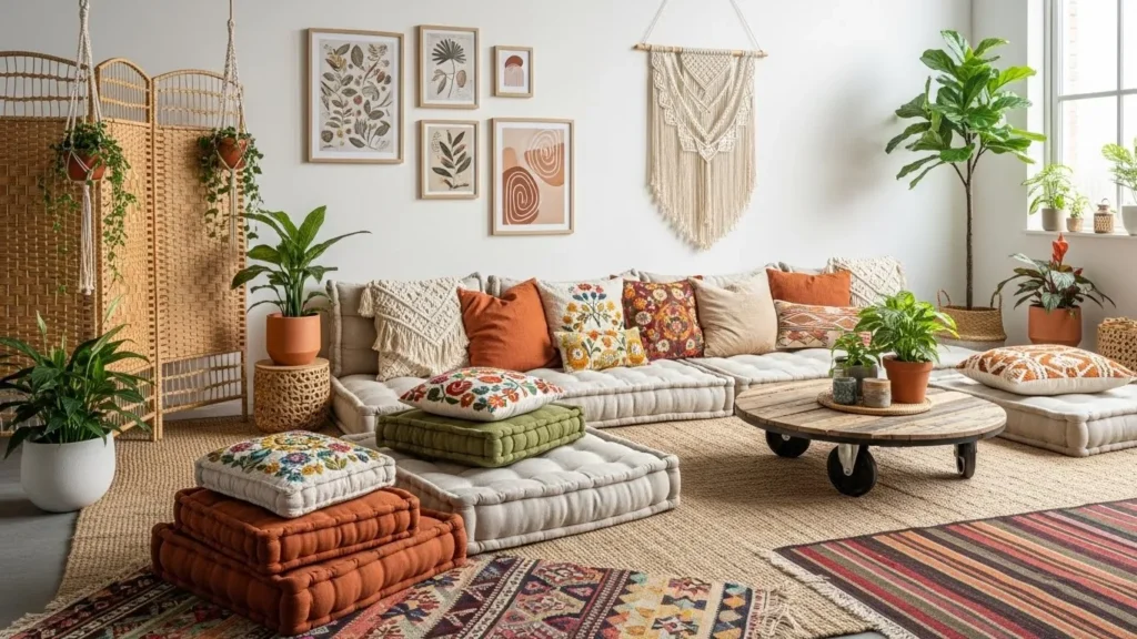 Flexible and relaxed boho home styling