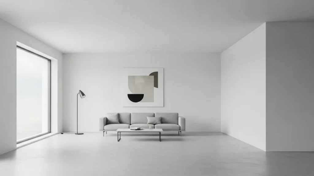 Negative space in minimalist interior design