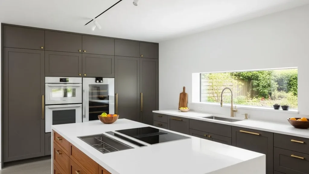 Natural light in mid century modern kitchen