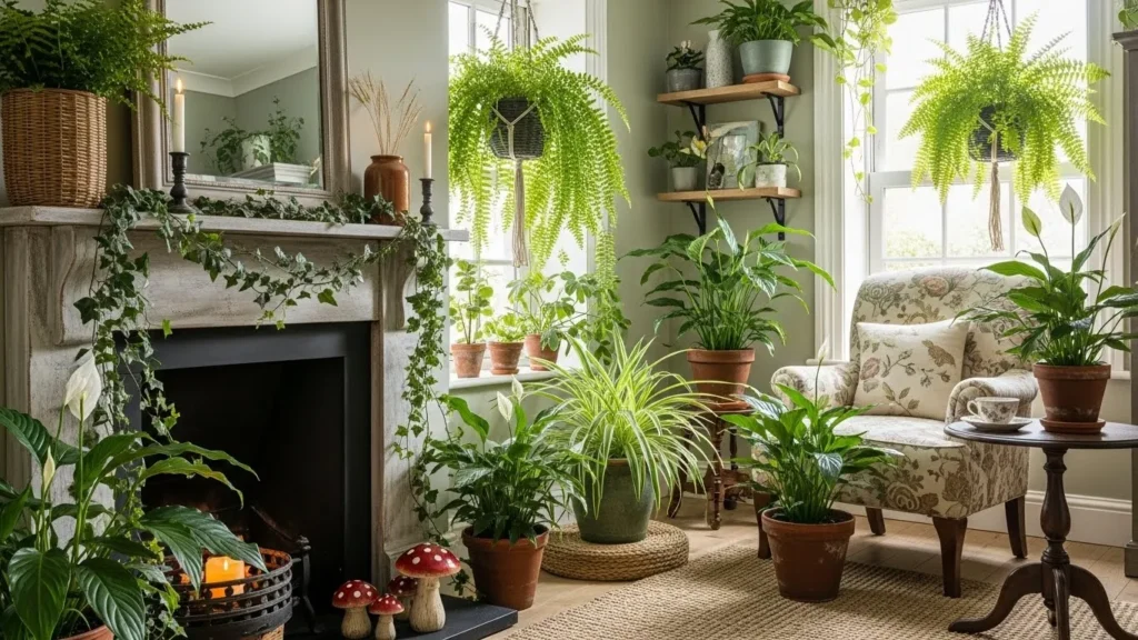 Botanical plants used in cottagecore decor