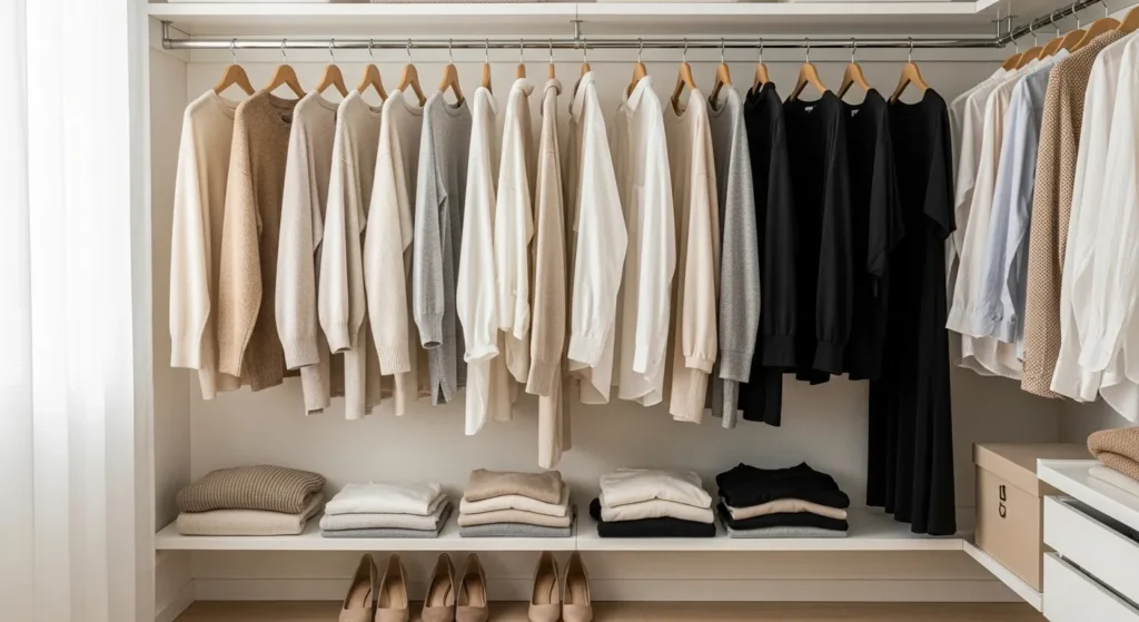 Decluttering a closet for a simpler lifestyle