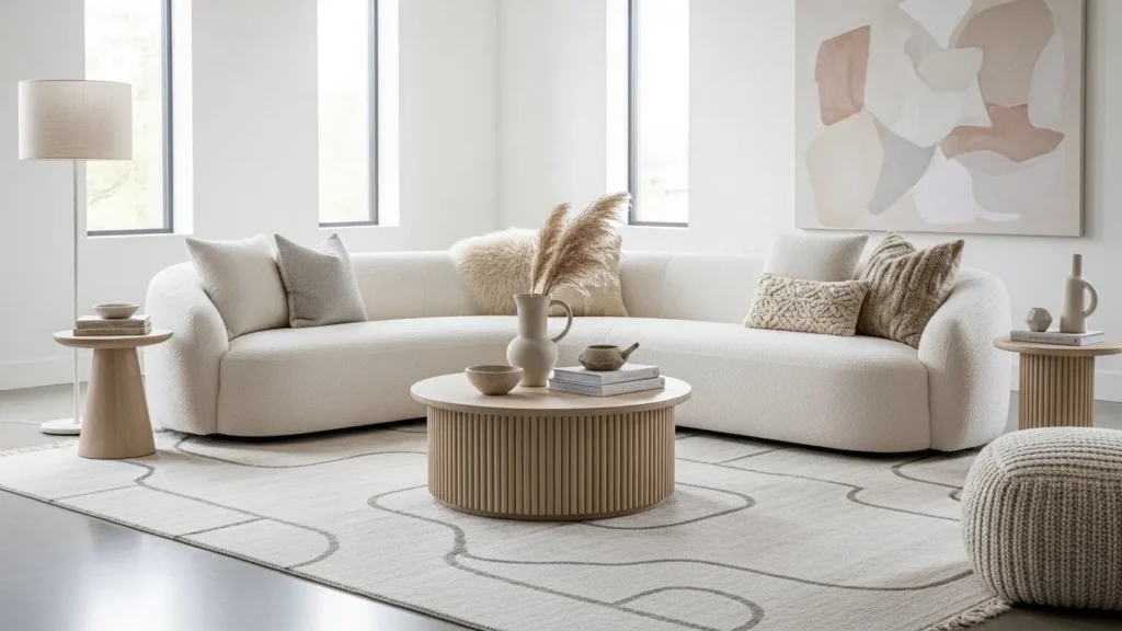 Curved furniture modern house interior idea